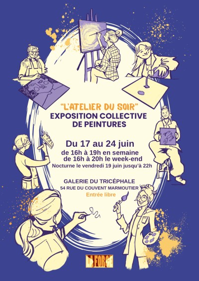 Mercredi 17 juin 2026 L'Atelier du soir : exposition collective de peintures à Marmoutier