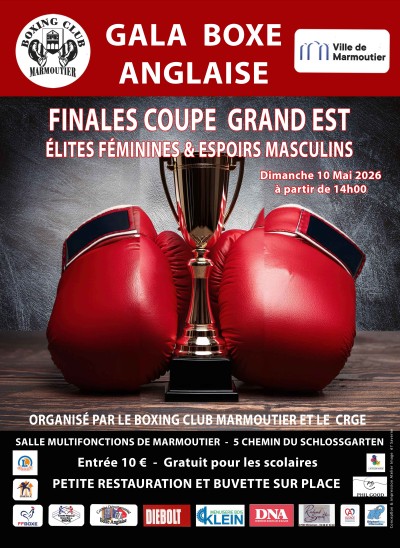 Dimanche 10 mai 2026 Gala de boxe anglaise à Marmoutier