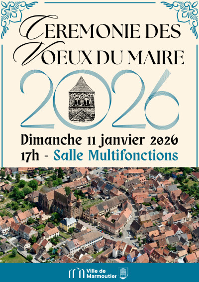 Dimanche 11 janvier 2026 Cérémonie des voeux du maire 2026 à Marmoutier