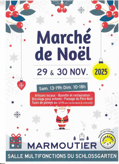 Samedi 29 novembre 2025 Marché de Noël à Marmoutier