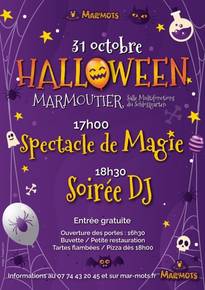 Samedi 31 octobre 2026 Soirée Halloween par l'association Mar'mots ! à Marmoutier