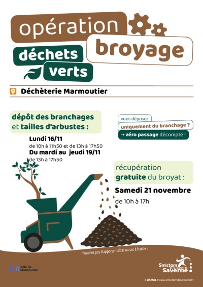 Lundi 16 novembre 2026 Opération Broyage déchets verts à Marmoutier