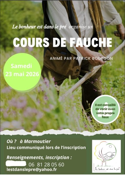Samedi 23 mai 2026 Cours de fauche à Marmoutier