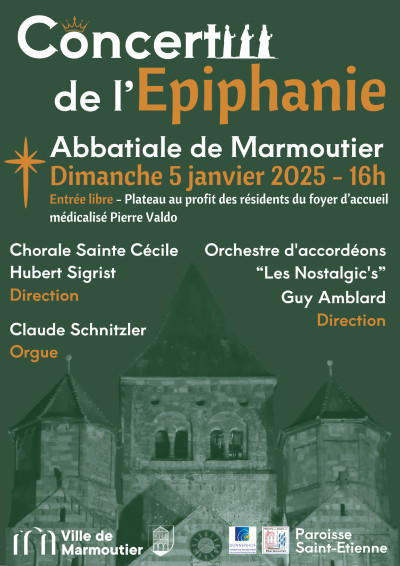 Dimanche 05 janvier 2025 Concert de l'Epiphanie à Marmoutier