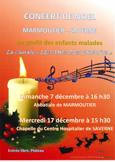 Dimanche 07 décembre 2025 Concert de Noël : chorale "Les amis des enfants" à Marmoutier