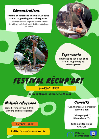 Samedi 28 mai 2022 Festival Récup'Art à Marmoutier