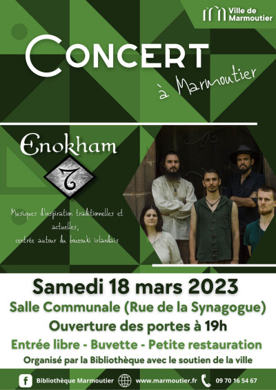 Samedi 18 mars 2023 Concert Celtique à Marmoutier à Marmoutier
