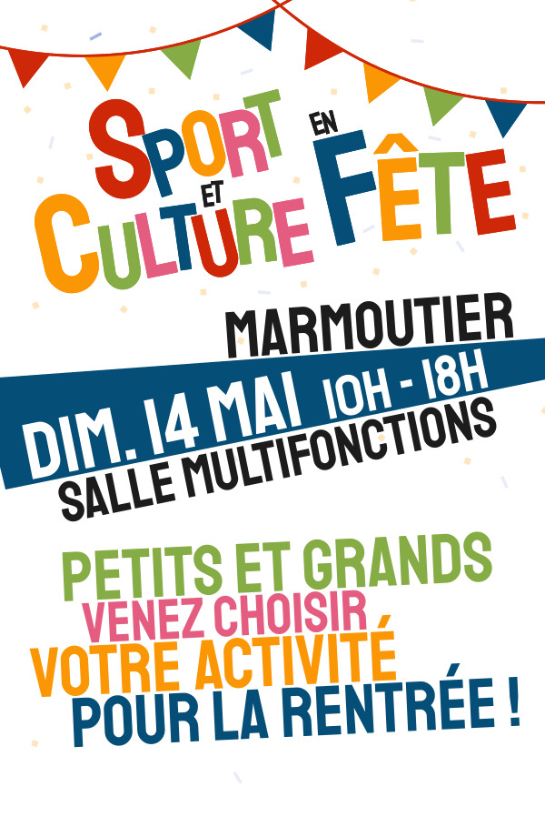 Sport & culture en fête le 14 mai à Marmoutier